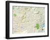 Political Map of Poway, CA-null-Framed Art Print