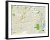 Political Map of Poway, CA-null-Framed Art Print