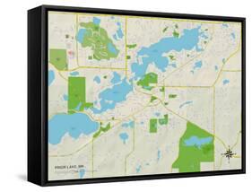 Political Map of Prior Lake, MN-null-Framed Stretched Canvas