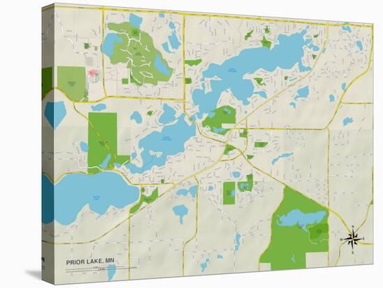 Political Map of Prior Lake, MN-null-Stretched Canvas