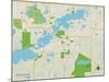 Political Map of Prior Lake, MN-null-Mounted Art Print