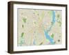 Political Map of Providence, RI-null-Framed Art Print