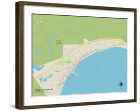 Political Map of Provincetown, MA-null-Framed Art Print