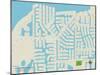 Political Map of Punta Gorda Isles, FL-null-Mounted Art Print