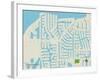 Political Map of Punta Gorda Isles, FL-null-Framed Art Print