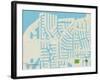 Political Map of Punta Gorda Isles, FL-null-Framed Art Print