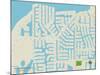 Political Map of Punta Gorda Isles, FL-null-Mounted Art Print