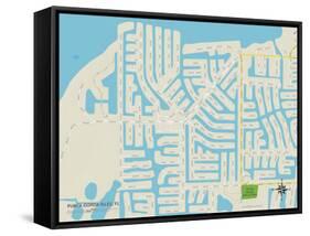 Political Map of Punta Gorda Isles, FL-null-Framed Stretched Canvas