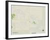 Political Map of Queen Creek, AZ-null-Framed Art Print