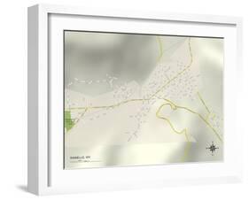 Political Map of Rainelle, WV-null-Framed Art Print