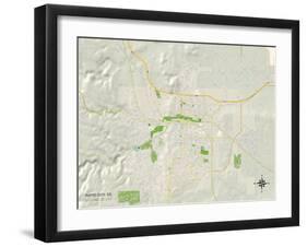 Political Map of Rapid City, SD-null-Framed Art Print