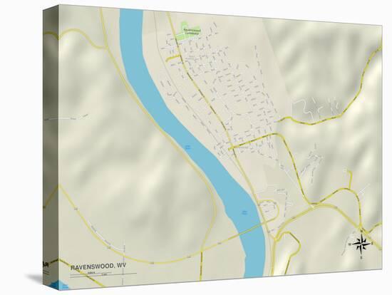 Political Map of Ravenswood, WV-null-Stretched Canvas