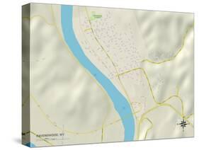 Political Map of Ravenswood, WV-null-Stretched Canvas