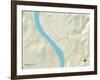 Political Map of Ravenswood, WV-null-Framed Art Print