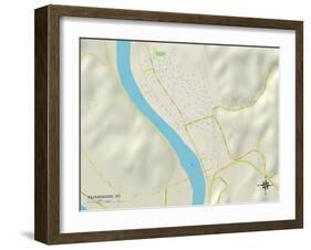 Political Map of Ravenswood, WV-null-Framed Art Print