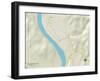 Political Map of Ravenswood, WV-null-Framed Art Print