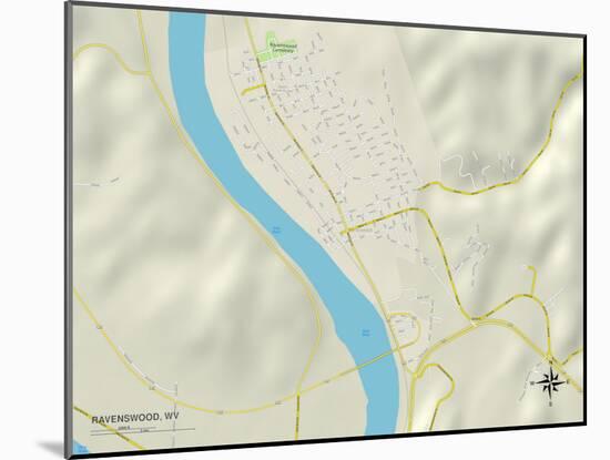 Political Map of Ravenswood, WV-null-Mounted Art Print