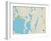 Political Map of Raymond, ME-null-Framed Art Print