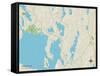 Political Map of Raymond, ME-null-Framed Stretched Canvas