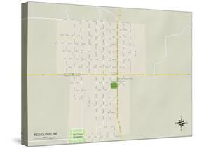 Political Map of Red Cloud, NE-null-Stretched Canvas