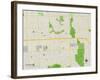 Political Map of Redford, MI-null-Framed Art Print