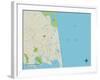 Political Map of Rehoboth Beach, DE-null-Framed Art Print