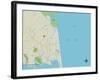 Political Map of Rehoboth Beach, DE-null-Framed Art Print