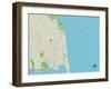 Political Map of Rehoboth Beach, DE-null-Framed Art Print