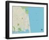 Political Map of Rehoboth Beach, DE-null-Framed Art Print