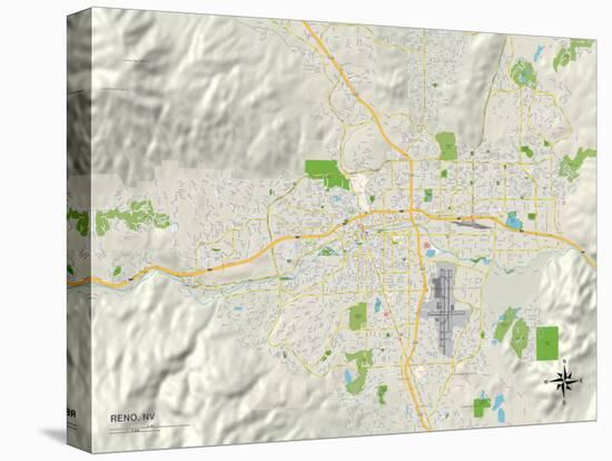 Political Map of Reno, NV-null-Stretched Canvas