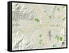 Political Map of Reno, NV-null-Framed Stretched Canvas