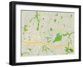 Political Map of Reston, VA-null-Framed Art Print