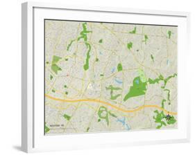 Political Map of Reston, VA-null-Framed Art Print