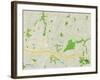 Political Map of Reston, VA-null-Framed Art Print