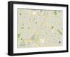 Political Map of Richardson, TX-null-Framed Art Print