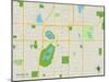 Political Map of Richfield, MN-null-Mounted Art Print