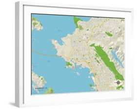 Political Map of Richmond, CA-null-Framed Art Print
