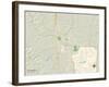 Political Map of Richmond, KY-null-Framed Art Print