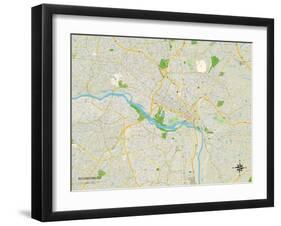 Political Map of Richmond, VA-null-Framed Art Print