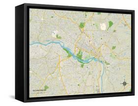 Political Map of Richmond, VA-null-Framed Stretched Canvas