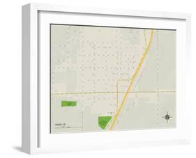 Political Map of Rigby, ID-null-Framed Art Print