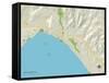 Political Map of Rio Del Mar, CA-null-Framed Stretched Canvas