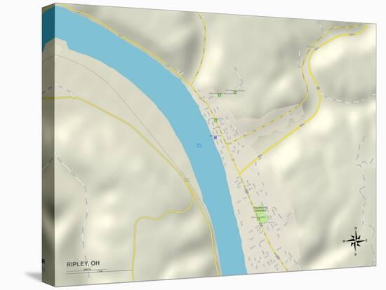 Political Map of Ripley, OH-null-Stretched Canvas