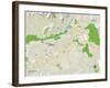 Political Map of Riverside, CA-null-Framed Art Print