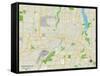 Political Map of Rochester, NY-null-Framed Stretched Canvas