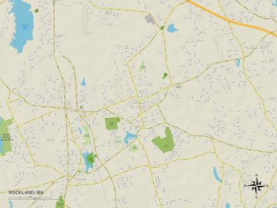 'Political Map of Rockland, MA' Prints  AllPosters.com
