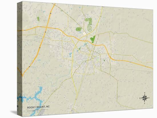 Political Map of Rocky Mount, NC-null-Stretched Canvas