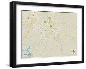 Political Map of Rocky Mount, NC-null-Framed Art Print