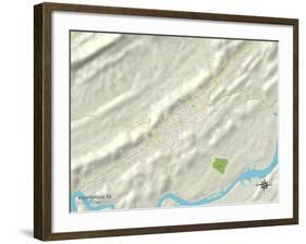 Political Map of Rogersville, TN-null-Framed Art Print