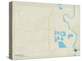 Political Map of Roseland, LA-null-Stretched Canvas